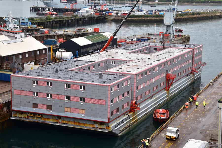  Bibby Stockholm barge 