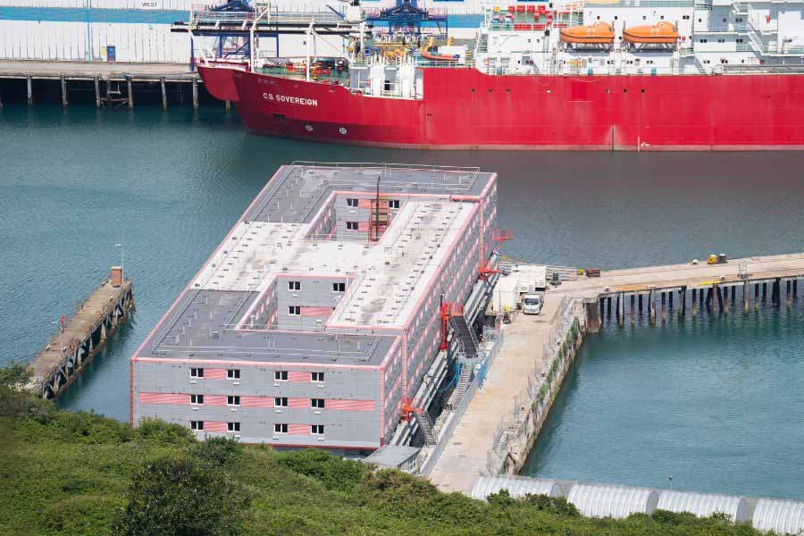  Bibby Stockholm barge 