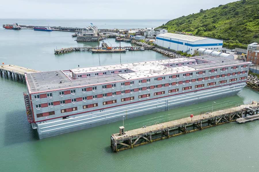  Bibby Stockholm barge 