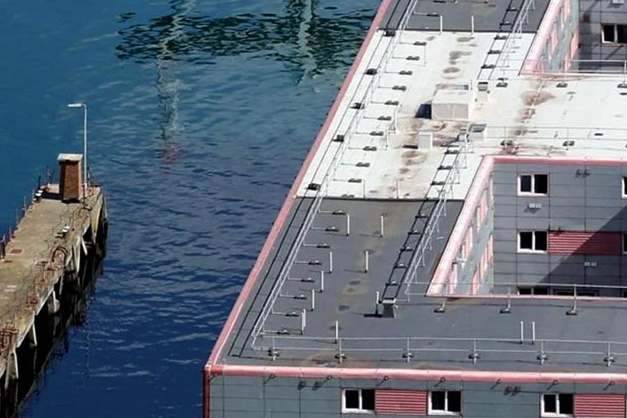  Bibby Stockholm barge 