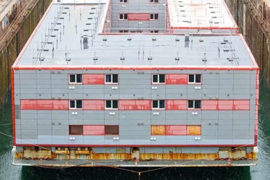  Bibby Stockholm barge 