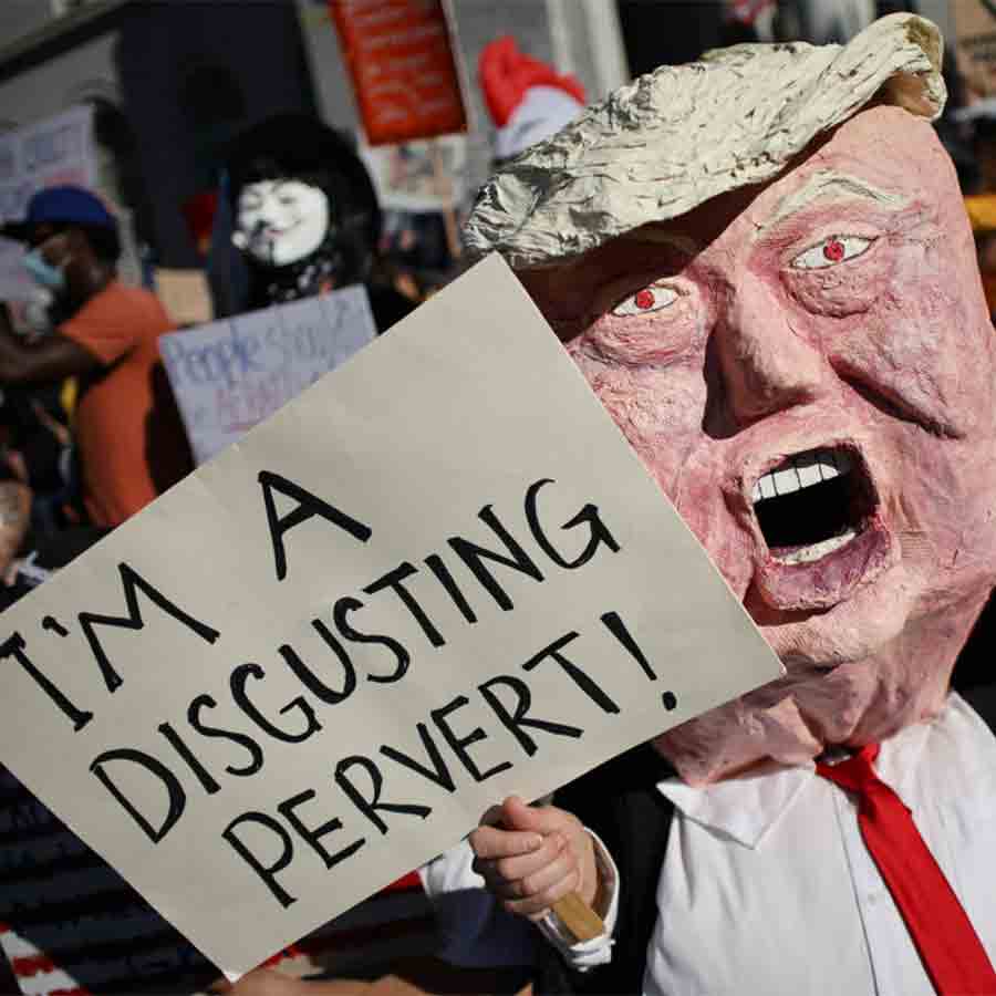 Protests were held against US President Donald Trump