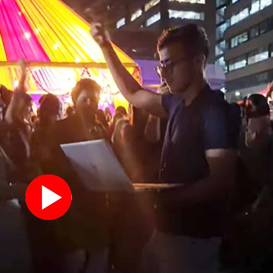 Video of man dancing with laptop in office Diwali party goes viral dgtl