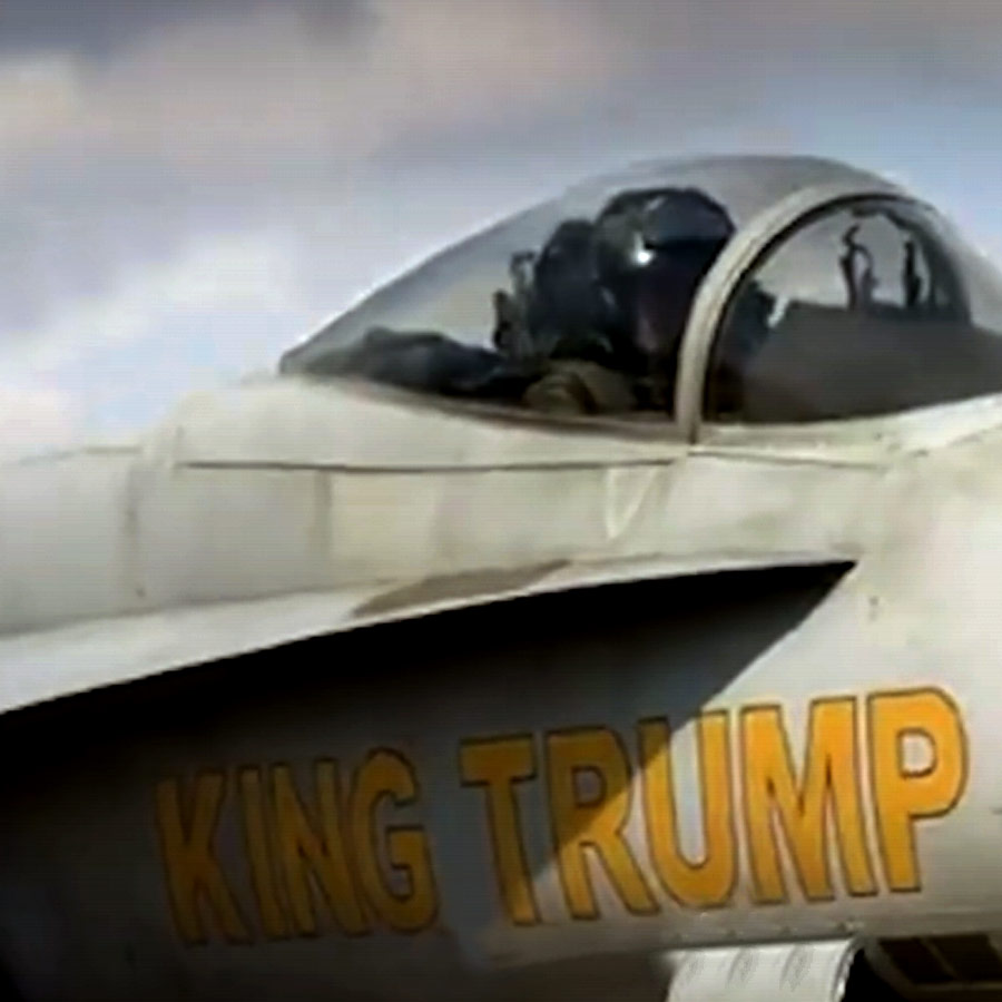 Donald Trump mocked No Kings movement through AI Video dumping raw sewage on protesters from fighter jet 