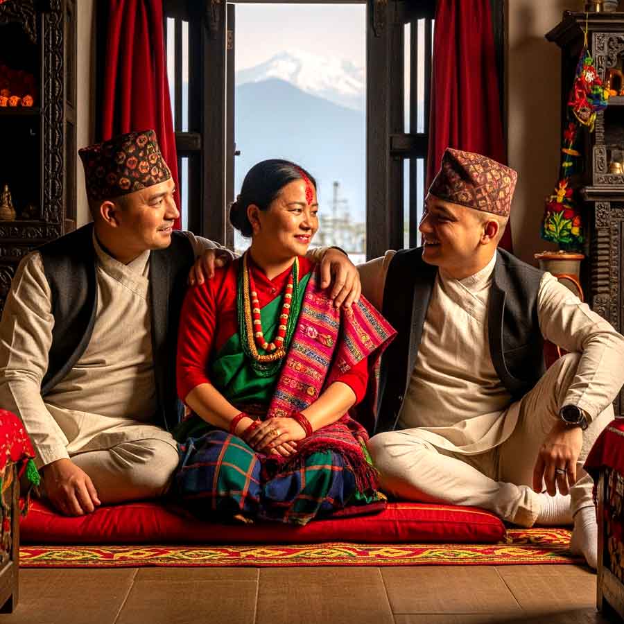 practice of a woman marrying multiple men