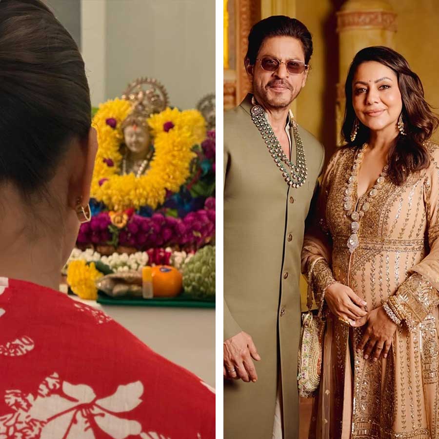 Shah Rukh Khan shares glimpse of diwali celebration at home with gauri khan dgtl