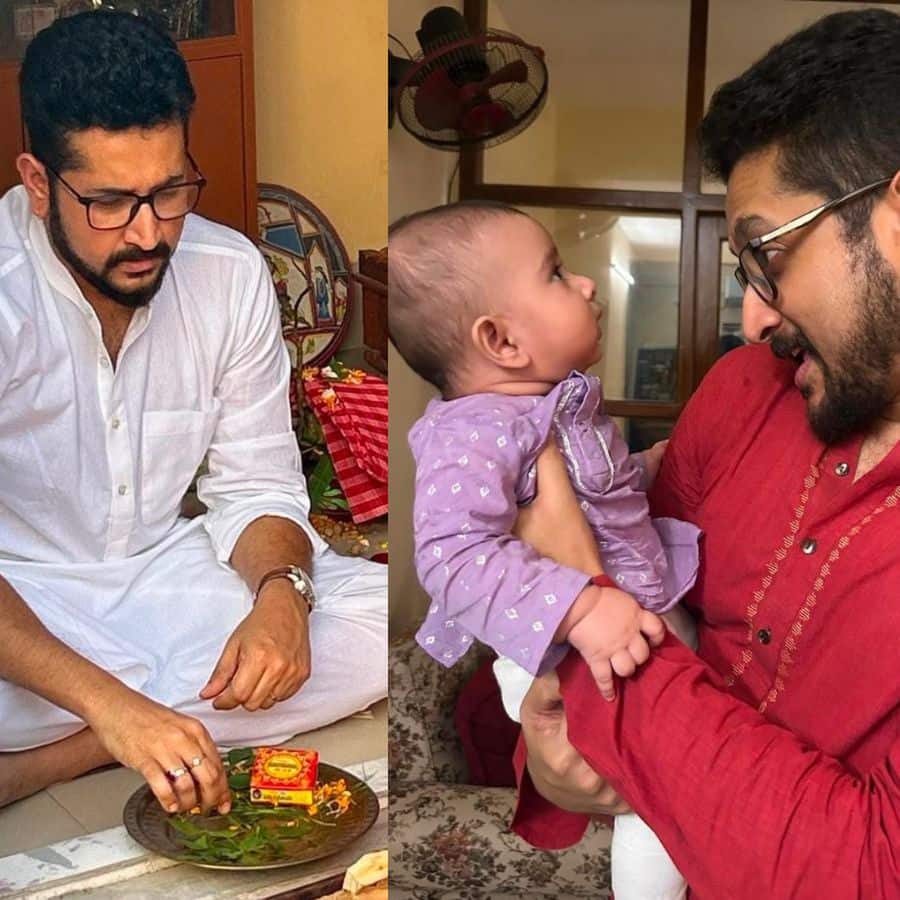 ছেলেকে নিয়ে প্রথম কালীপুজো। বাড়িতে সাড়ম্বরে দেবীর আরাধনা করলেন পরমব্রত চট্টোপাধ্যায়, পিয়া চক্রবর্তী। (এই প্রতিবেদনটি ‘আনন্দ উৎসব’ ফিচারের একটি অংশ)।