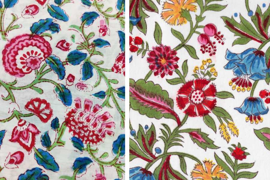 রাজস্থানের ঐতিহ্যবাহী সাঙ্গনেরি প্রিন্ট। 