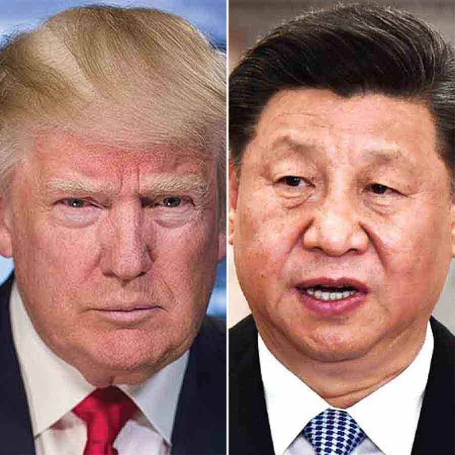 (বাঁ দিকে) ডোনাল্ড ট্রাম্প এবং শি জিনপিং।