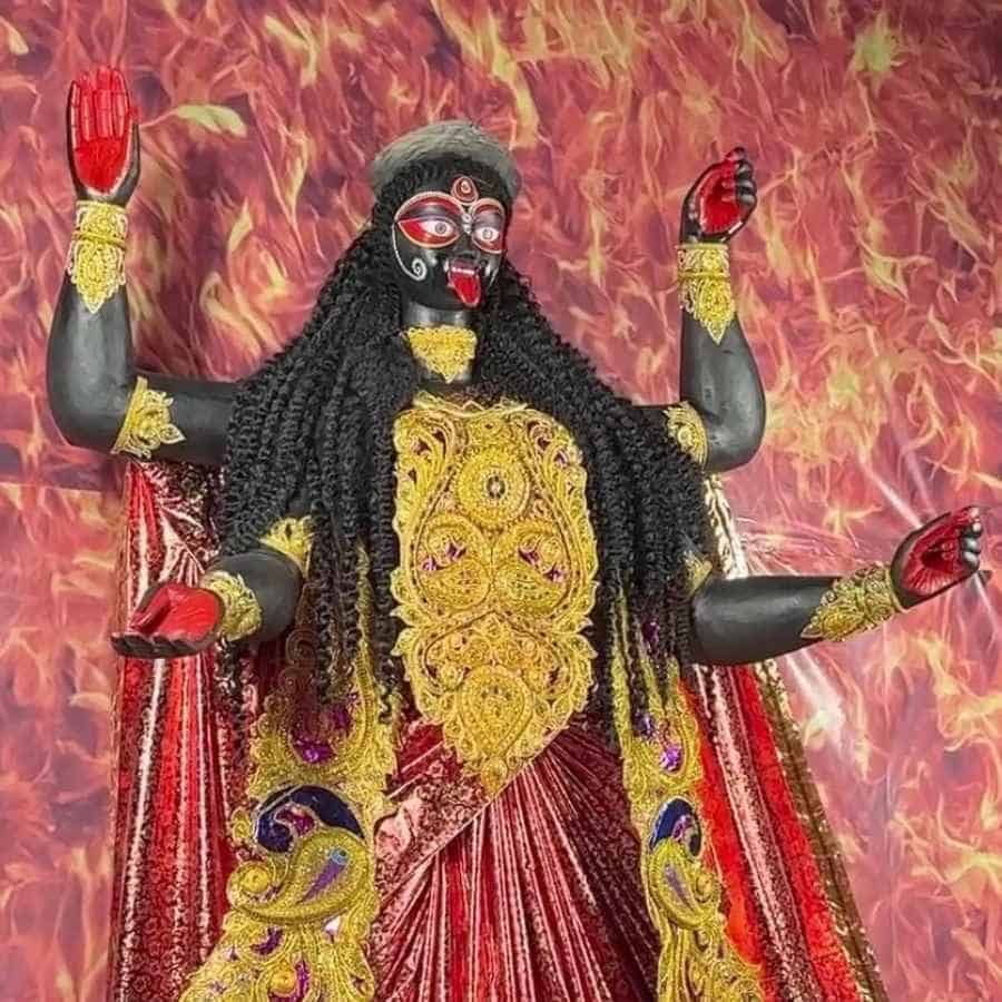 Viral Theme of Kali Puja 2025 Birati Nilachal Bhai Bhai Sangha Hosts Bhoot er Baper Biye dgtl