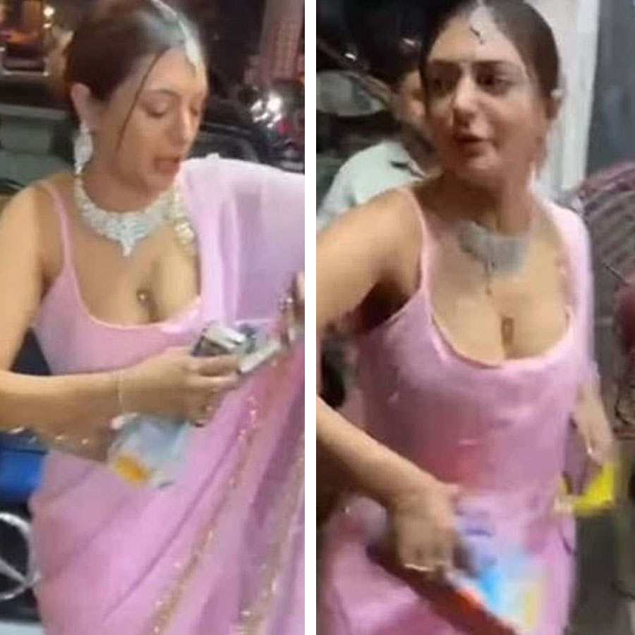 khushi mukherjee heated argument with police on road diwali night