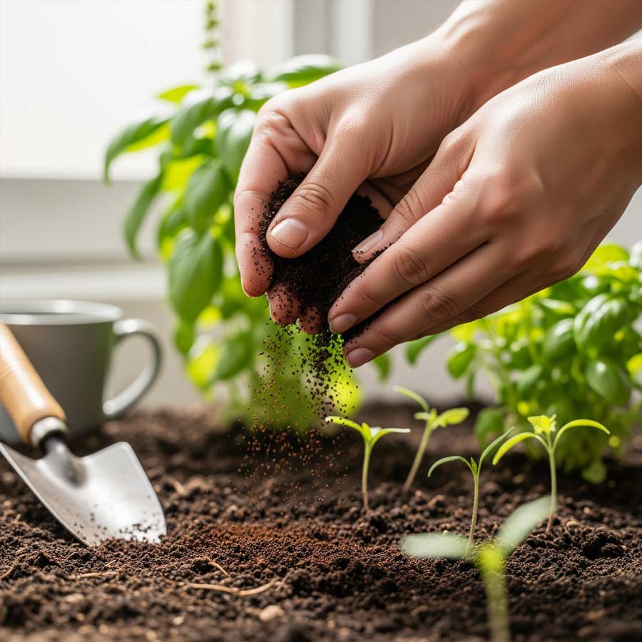 Here are 5 simple ways to use coffee grounds in your garden to boost soil fertility and keep pests away naturally