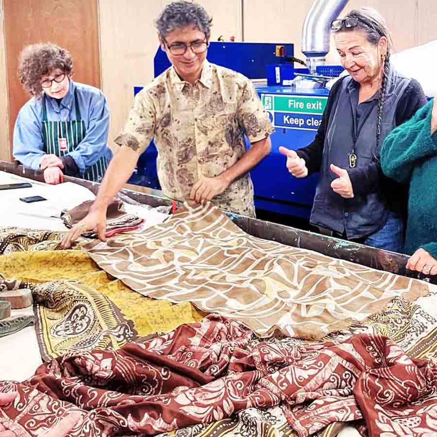 Vishal C Bhand, professor of Visva Bharati university in a workshop at London
