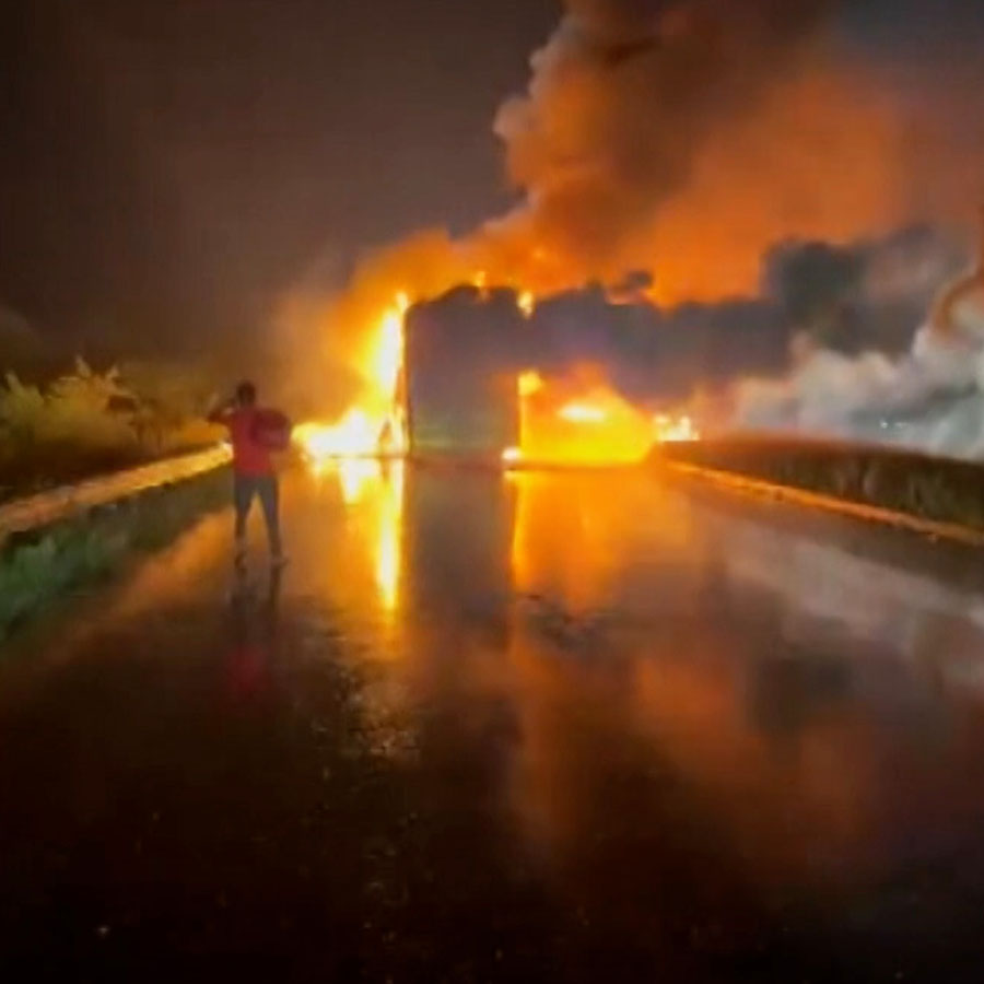 Andhra Pradesh Bus Tragedy claims 20 lives in Kurnool dgtl