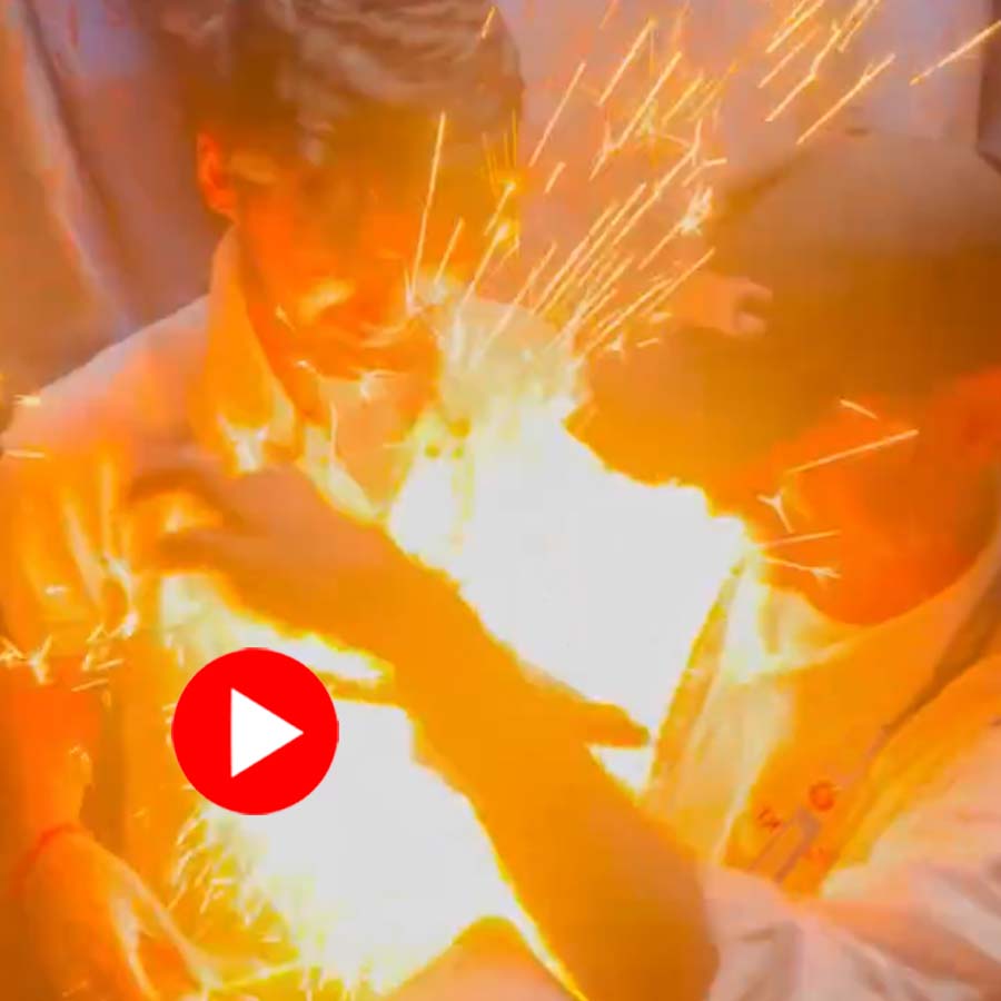 Video shows passengers panic as wire catches fire on moving Padmavathi Express