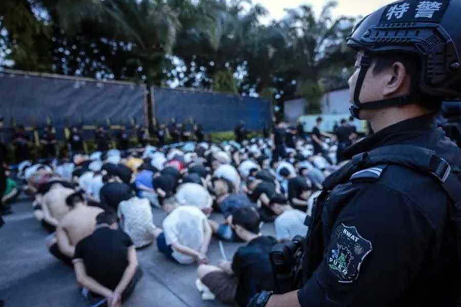 Myanmar’s Junta Military raids in Chinese mafia-run cybercrime hub, 700 trafficked workers including Indians fled from there