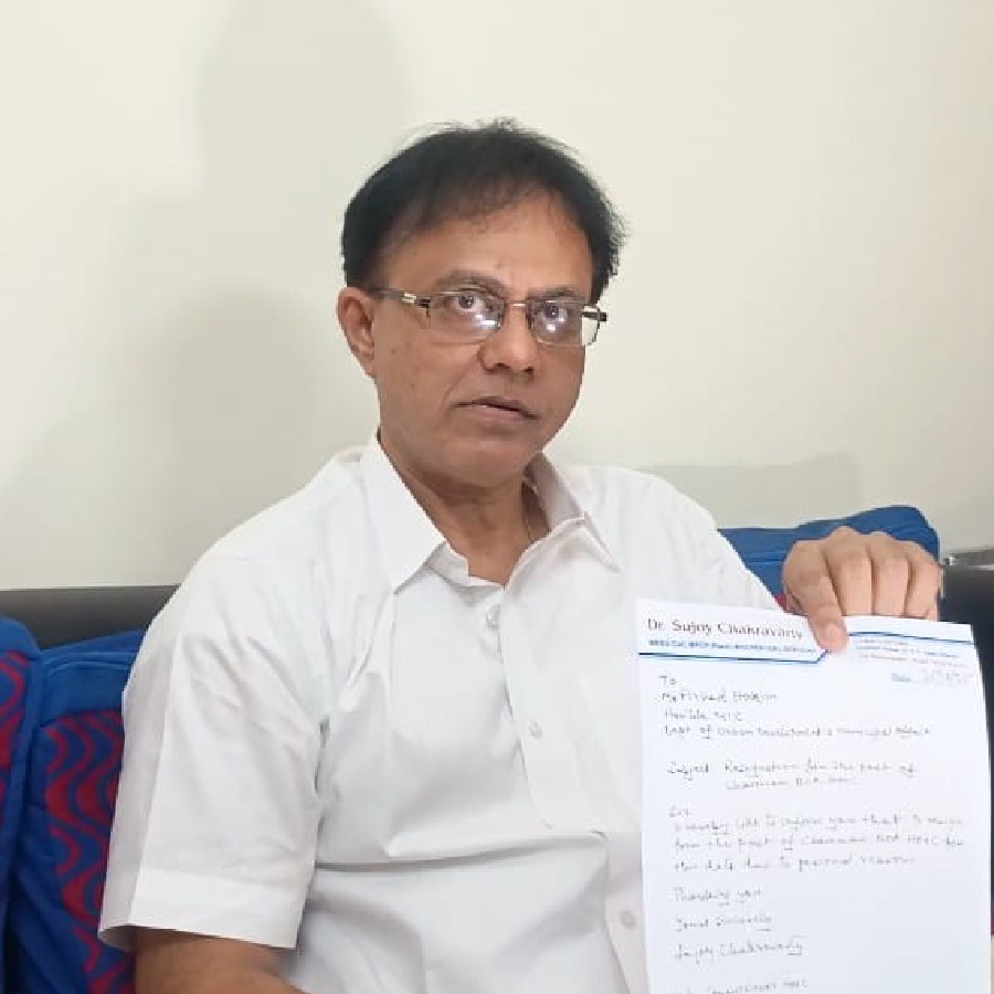 Questions arose within the party regarding the reason for Sujoy chakrabarty's sudden resignation