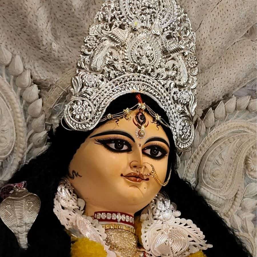 Borobazar sarbojanin jagadhatri puja chandannagar theme inspired by birbhum santali dance dgtl