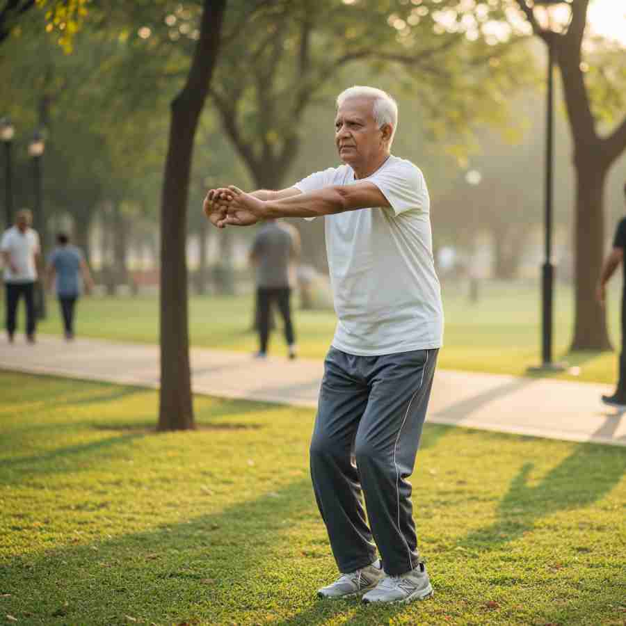 These are some winter exercises for the elderly person