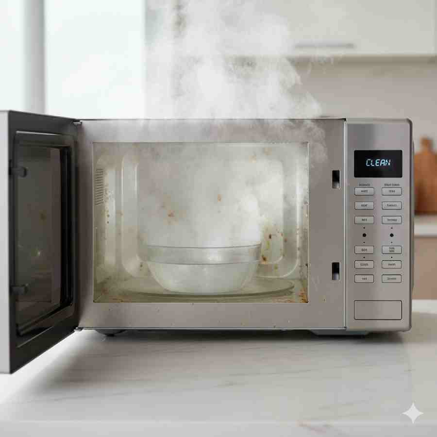 Clean Microwave Oven by Steam method using 2 ingredients dgtl