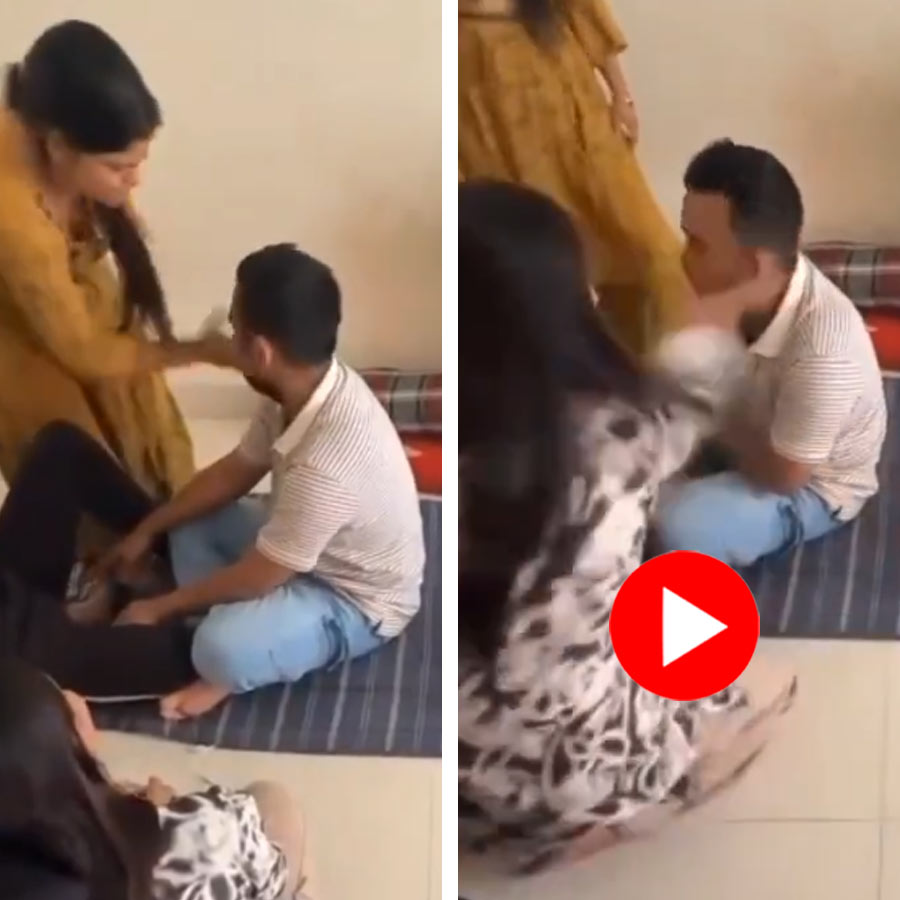 women take to learn a lesson to the man triple timing