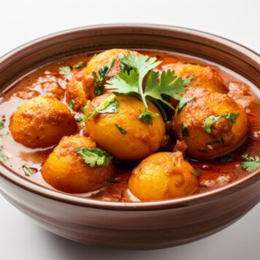 Traditional Bengali Niramish Aloo Dum Recipe for Durga Puja Bhog dgtl