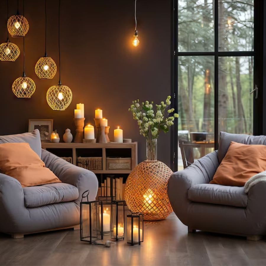 সোনালি রং: উদযাপনের জৌলুস বাড়াতে সোনালি রঙের টেবিল রানার বা মোমদানি ব্যবহার করতে পারেন।