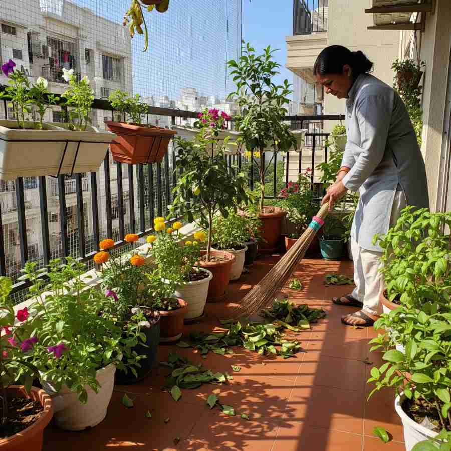 How to keep balcony garden clean dgtl