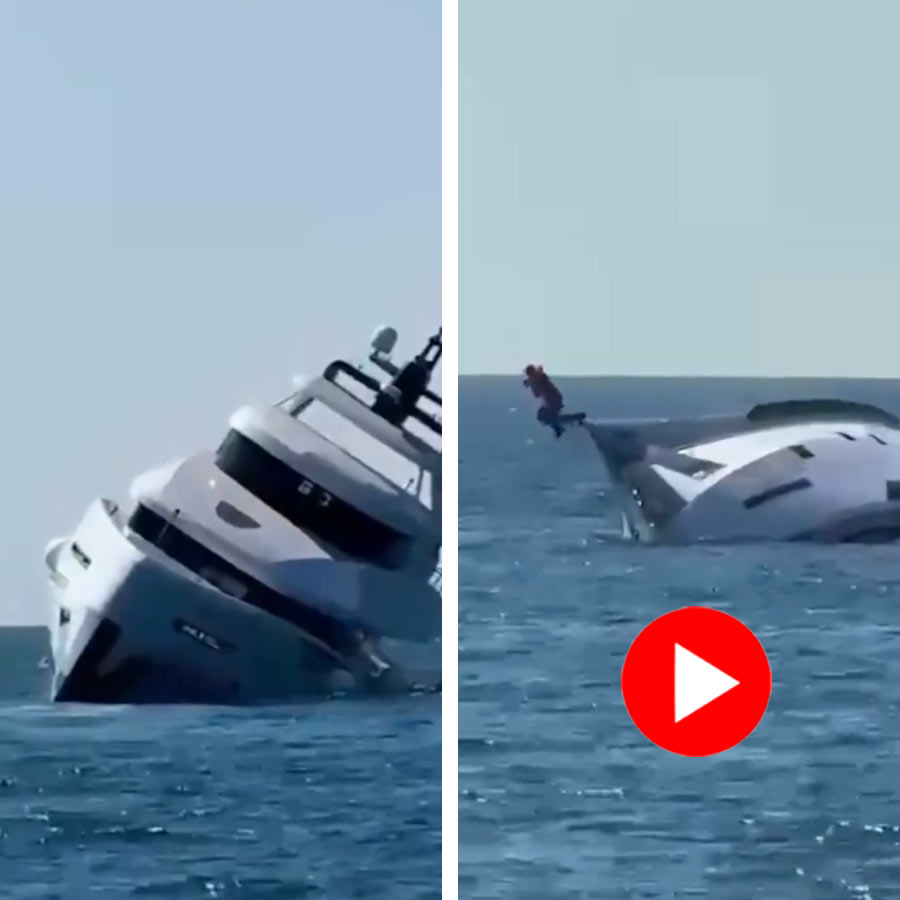 Video shows luxury yacht worth crores sinks minutes after launch in Turkey