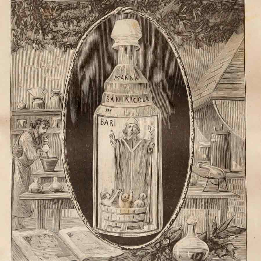 কর্তৃপক্ষকে বিভ্রান্ত করার জন্য ‘মান্না দি সান নিকোলা’ লেবেল দেওয়া বোতলে রাখা হত এই প্রাণঘাতী বিষ। সান নিকোলা ডি বারির ছবিও ছিল এই লেবেলে। একনজরে দেখে যাতে মনে হয় এর মধ্যে থাকা তরল অত্যন্ত পবিত্র, সে কারণেই বিষের এই ‘ছদ্মবেশ’। অনায়াসে সকলের চোখের সামনে রেখে দেওয়া যেত এই শিশি। স্যুপে মিশিয়ে খাওয়ানো হলে কেউ সন্দেহও করতেন না।