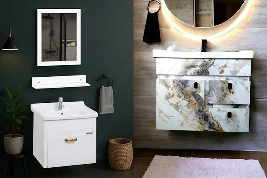 আলো জ্বলা আয়না,  দেওয়ালে লাগানো কেবিন বদলে দিতে পারে স্নানঘরের অন্দরসজ্জা।