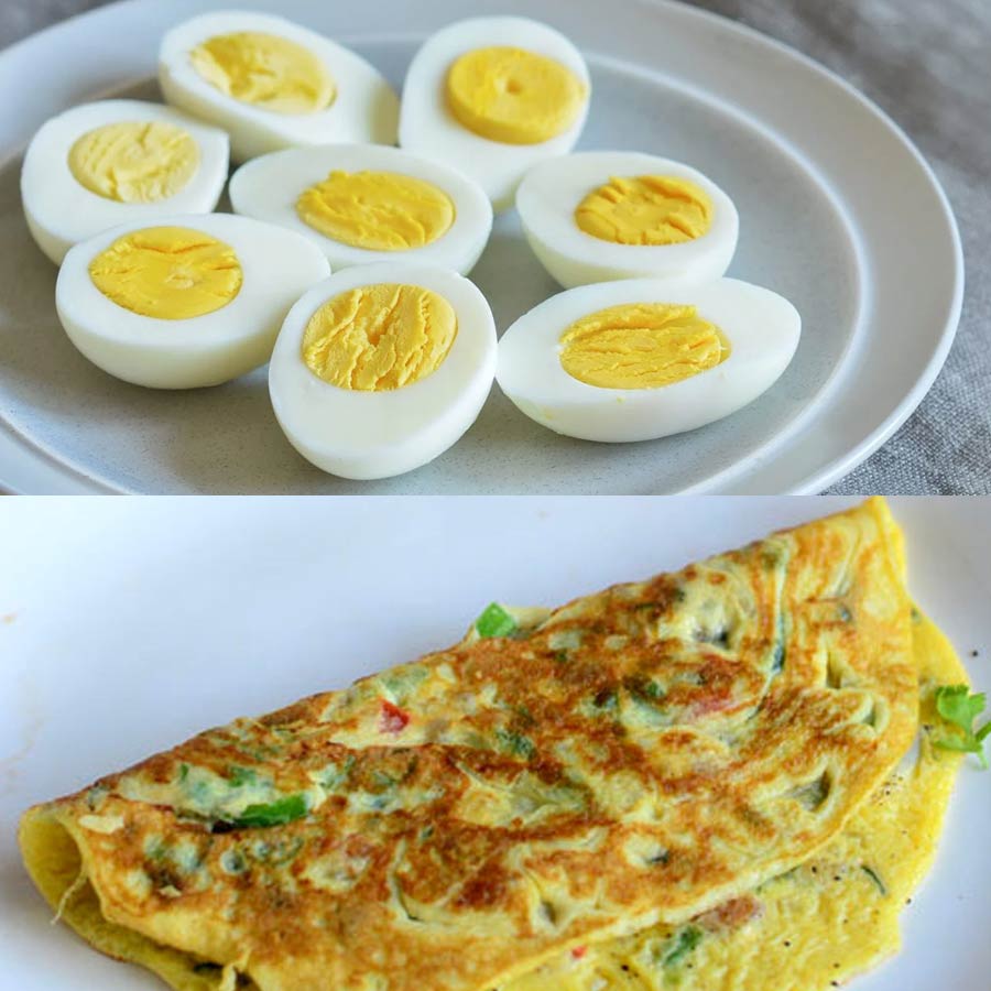 Between a boiled egg and an omelette which is the better option for a healthy breakfast