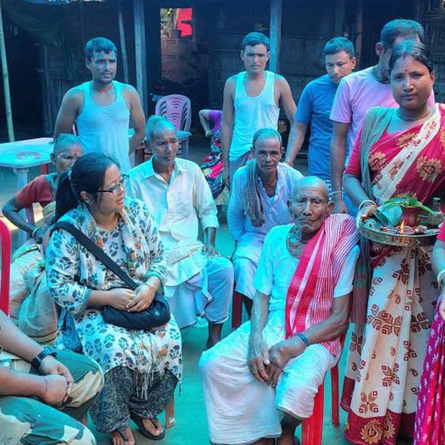 People celebrated after new tooth appeared to an old man who crossed 100 years in Haldibari