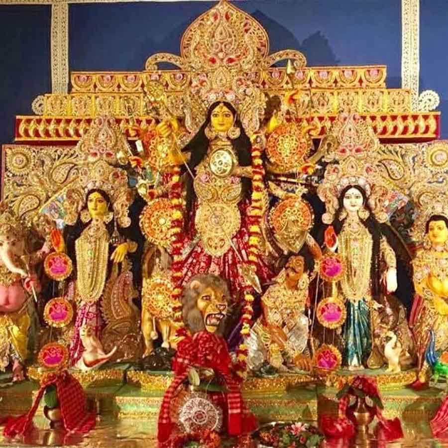 A group of people from Hamburg have taken the initiative to bring an old Durga idol from the Netherlands and worship it