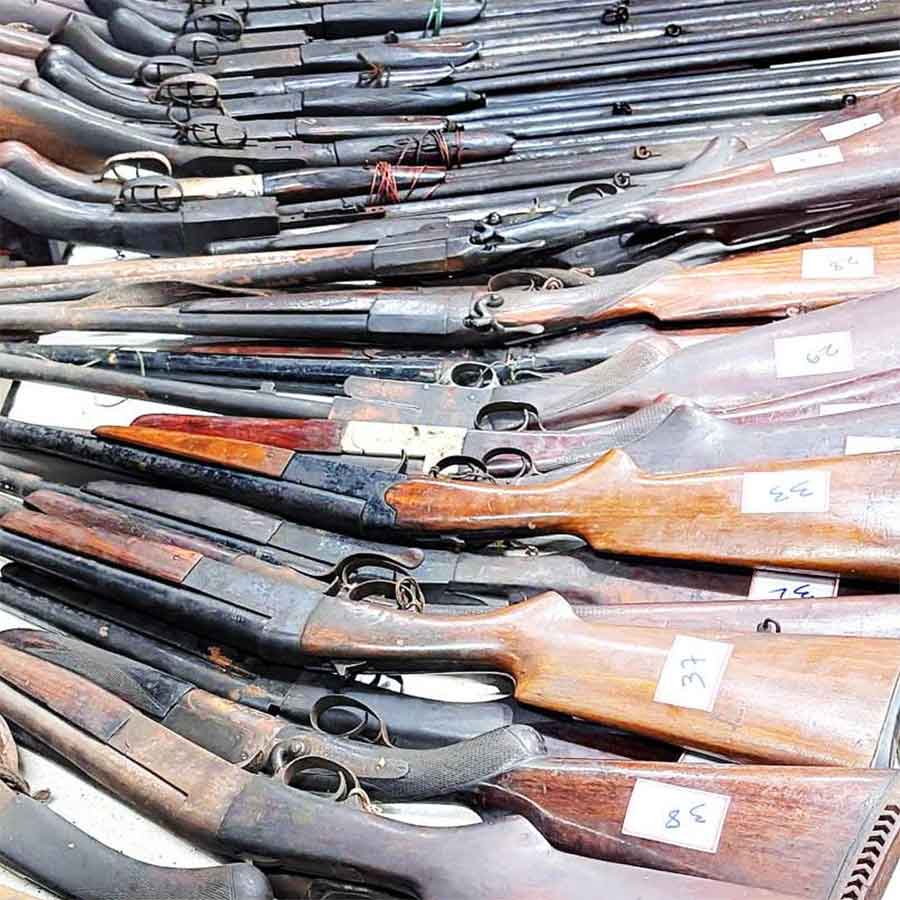 A Kolkata shop involved in the recovery of weapons in Rahra