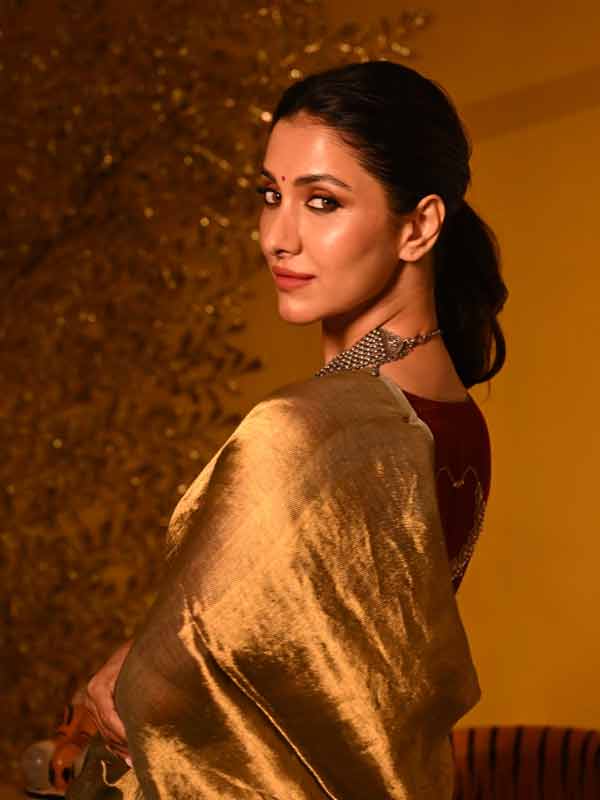 Actress Rukmini Maitra at Art in Life exhibition of CIMA Art Gallery, fashion photoshoot for Durga Puja