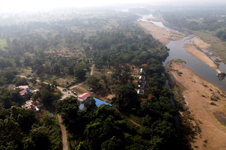 বড়দি পাহাড় সংলগ্ন এলাকার ড্রোন ভিউ।