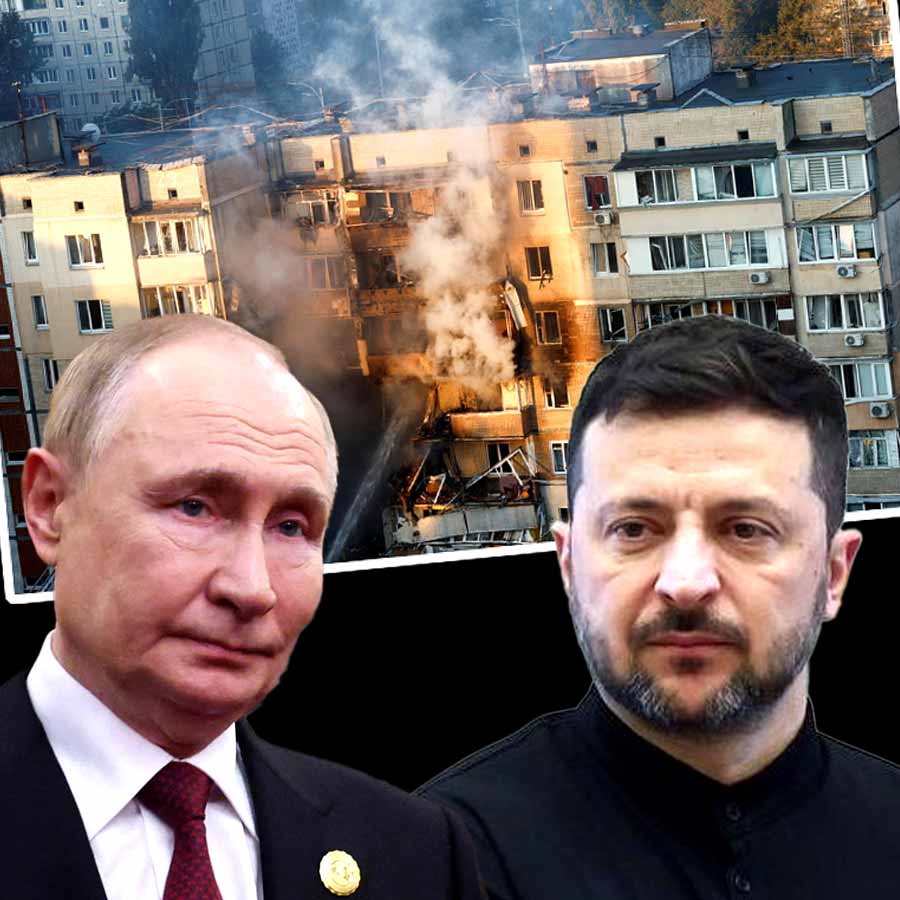 Ukraine government building gutted in fire as Russia launches wave of fresh attacks dgtl
