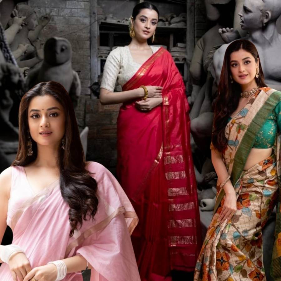 Turn heads this Durga Puja 2025 in the splendour of Resham Shilpi sarees dgtl