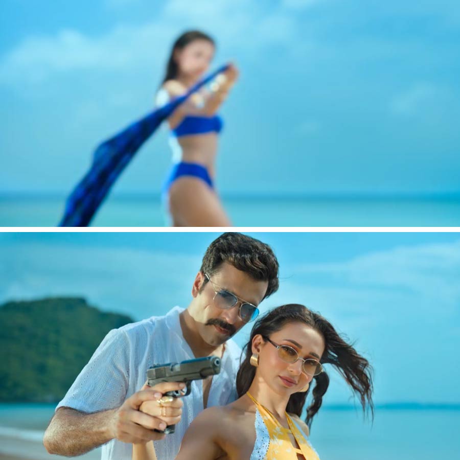 গানের দৃশ্যে আবীর এবং মিমি।