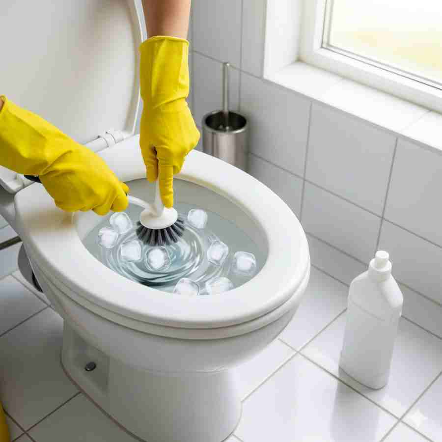 How to remove toilet stain by ice cubes dgtl