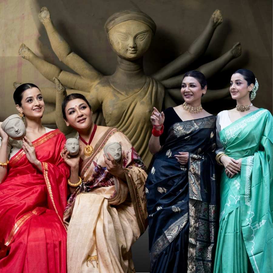 Style your look this Durga Puja 2025 with Resham Shilpi sarees inspired by celebrities dgtl