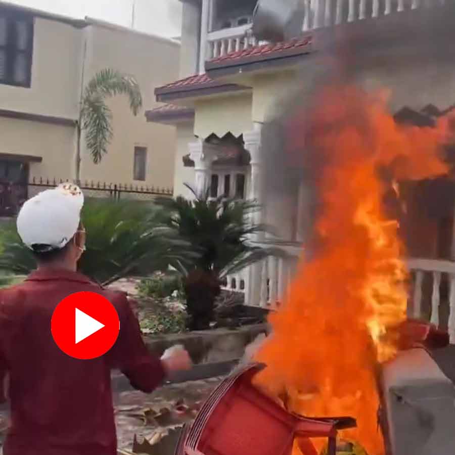 Nepal’s Prime Minister KP Oli’s house was set on fire