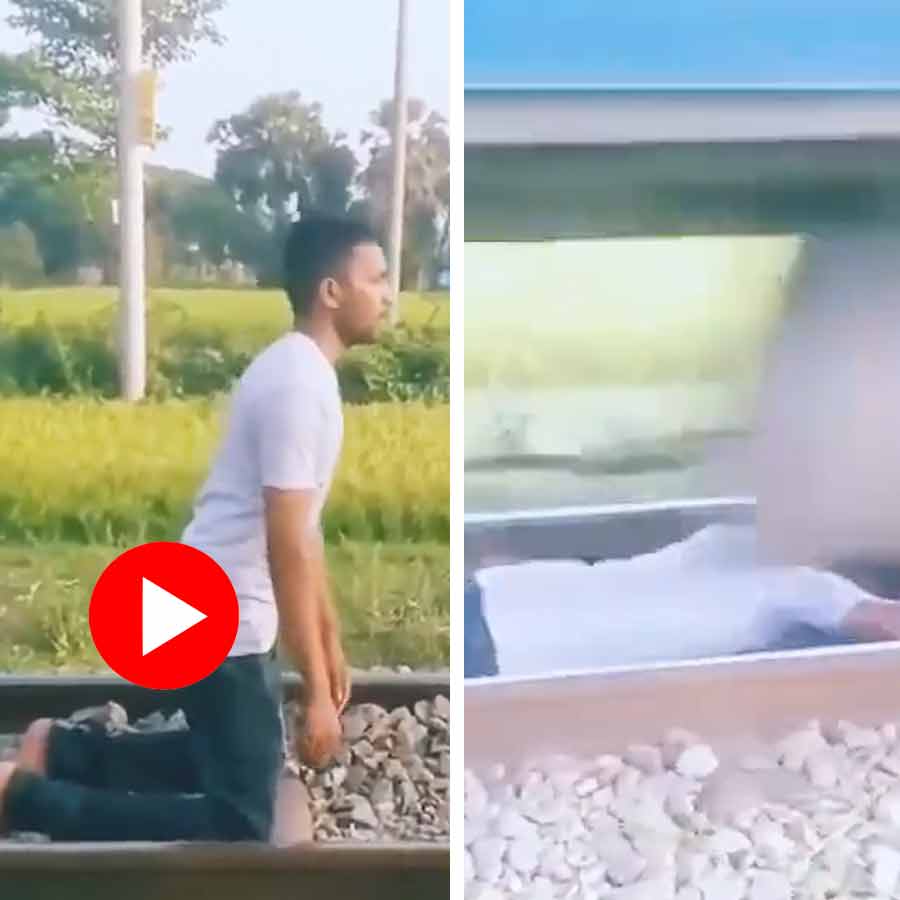 Video of man lying on railway track for making reel sparks outrage dgtl
