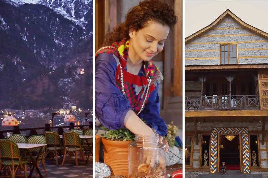 কঙ্গনা রনৌতের মাউন্টেন ক্যাফে তৈরি করেছে পাহাড়ের কোলে পাহাড়ি খাবার খাওয়ার রাজকীয় পাহাড়ি পরিবেশ। 