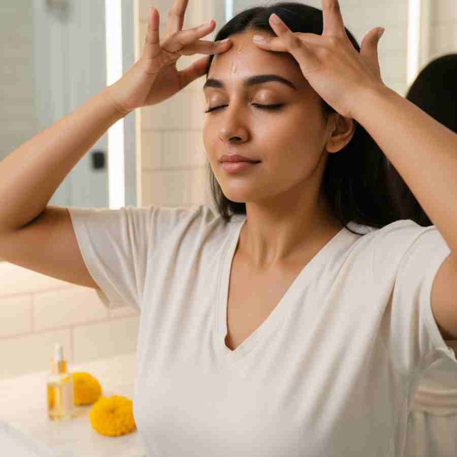 কপালের মাসাজ। 