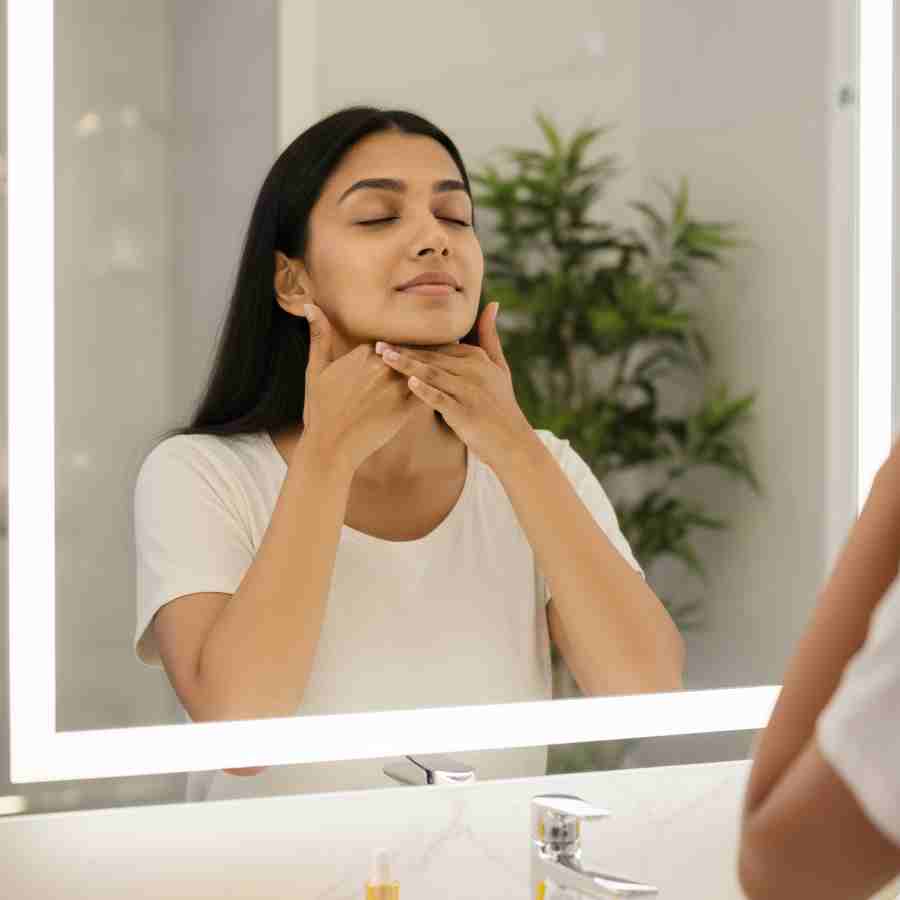 থুতনির মাসাজ।