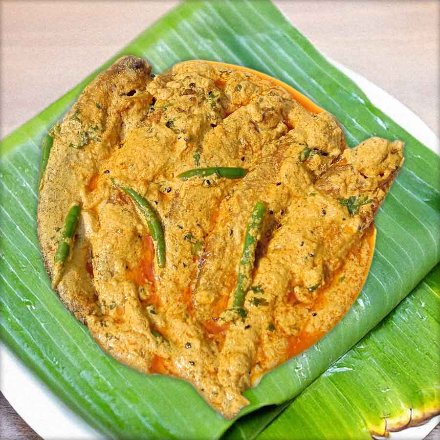 A Recipe of Baked Pabda Fish in banana leaf with special gandharaj flavoured masala dgtl