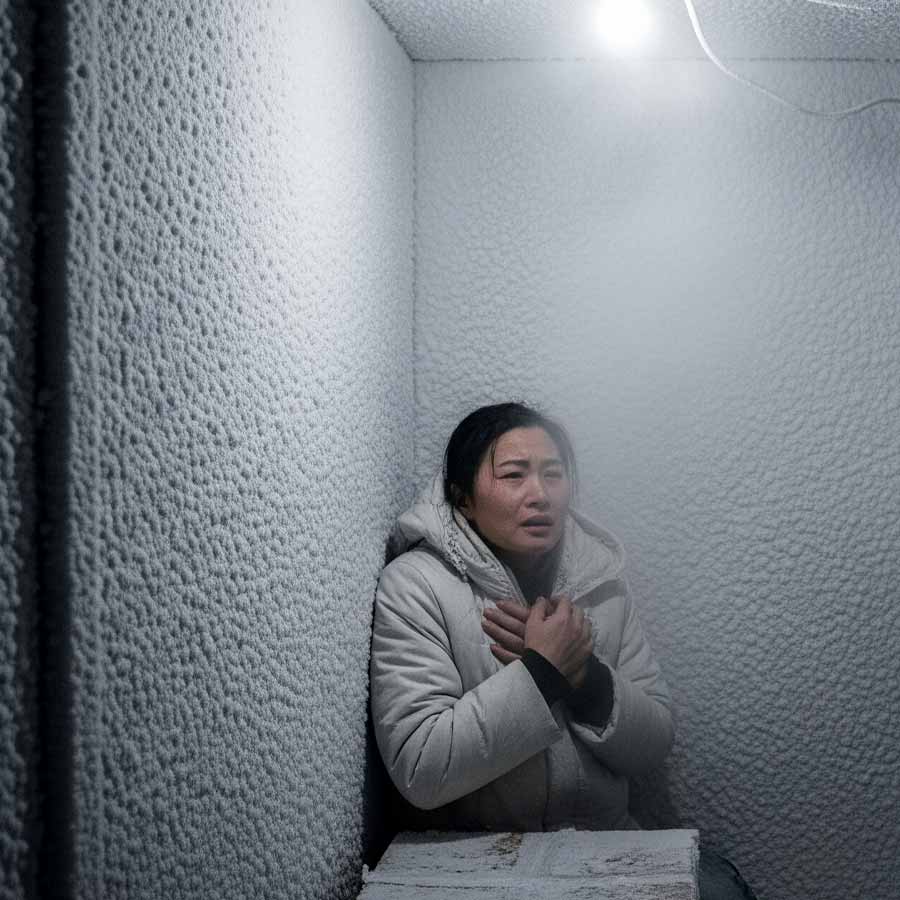 Woman who locked in freezer saved by delivery rider