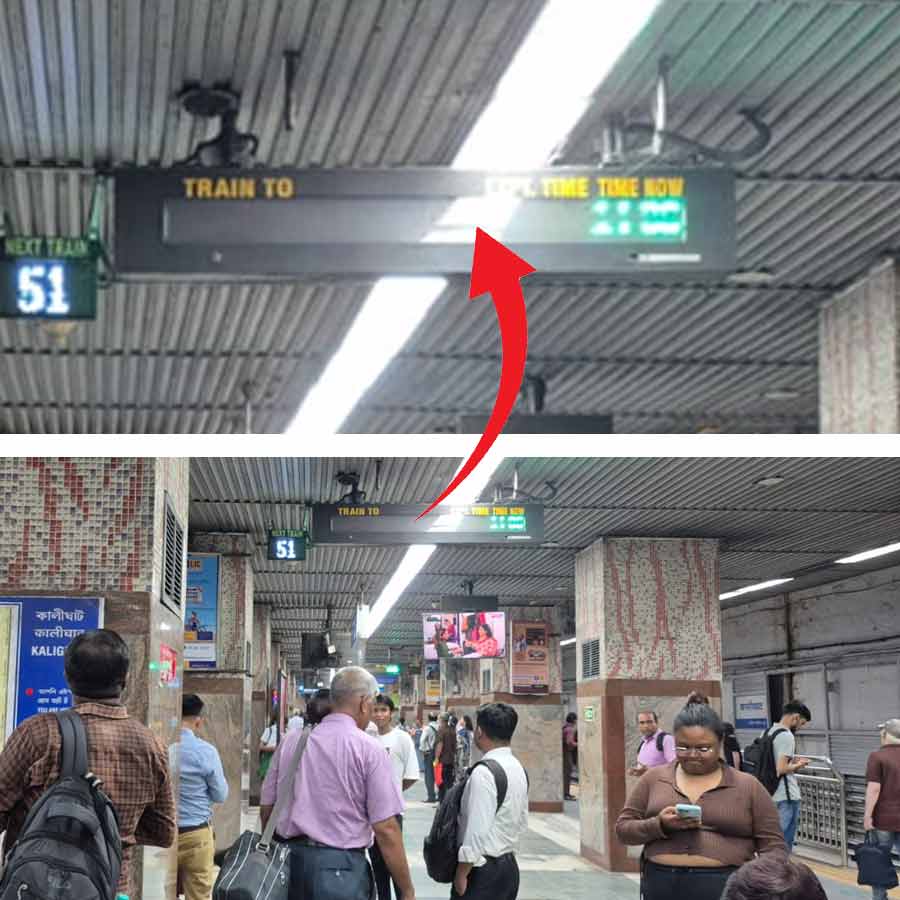 Authorities have stopped displaying time on station time boards on the Blue Line of the Kolkata Metro